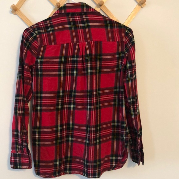 Red Plaid Flannel Shirt - Picture 2 of 2
